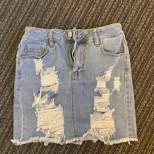 Mini Jean Skirt